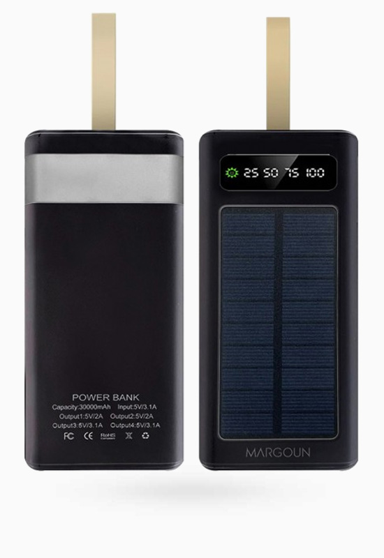 New Solar Power Bank 50000mAh (Black)